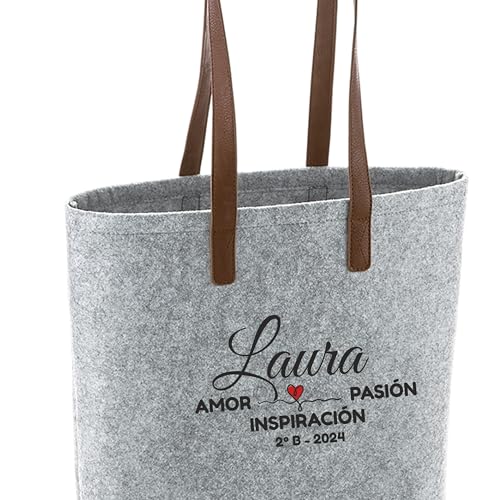 Bolso de Fieltro Personalizado para Profesora con Neceseres