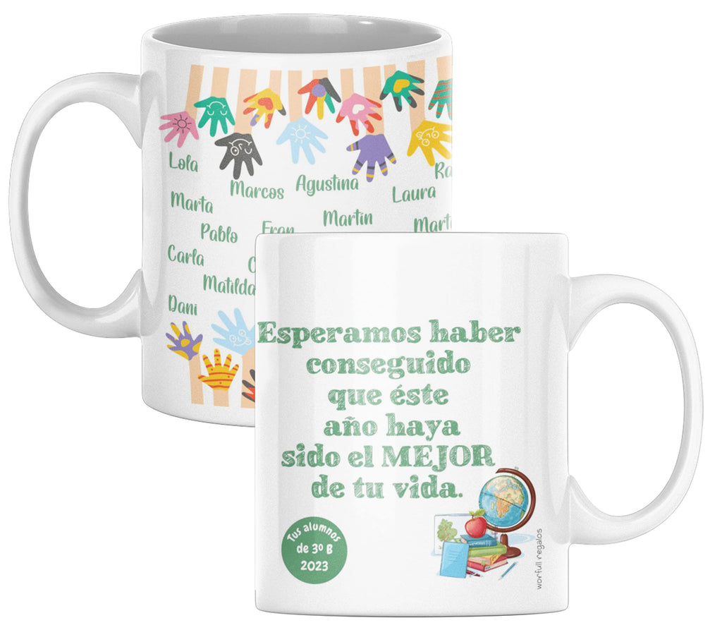 Taza personalizada profe | Regalo fin de curso maestra