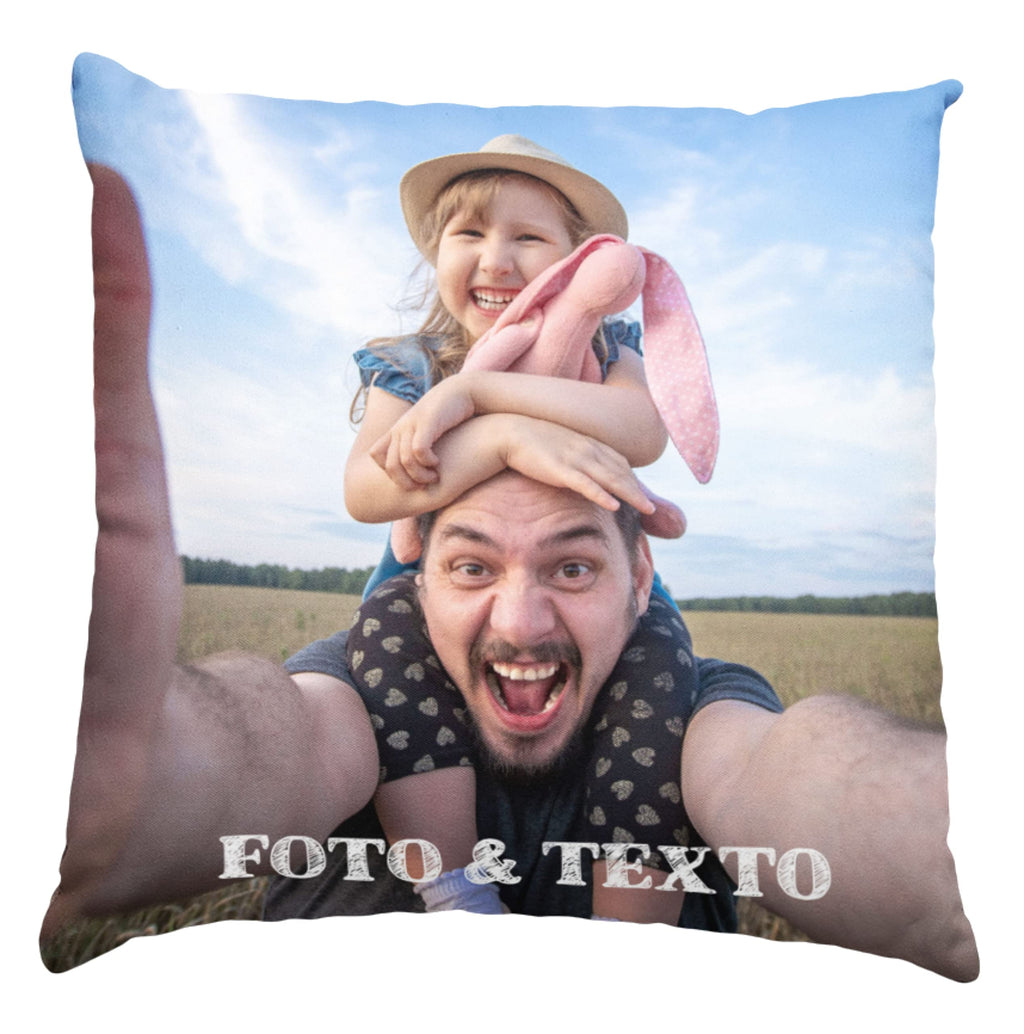 Cojín Personalizado con Foto 40x40 cm | 2 Caras | Regalo Día de la Madre, San Valentín y Más