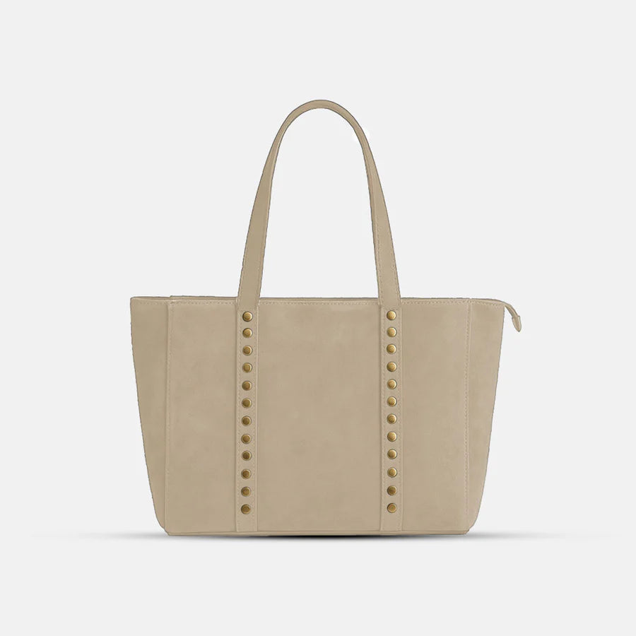 Bolso Ante con Tachuelas Personalizado con Iniciales Bordadas