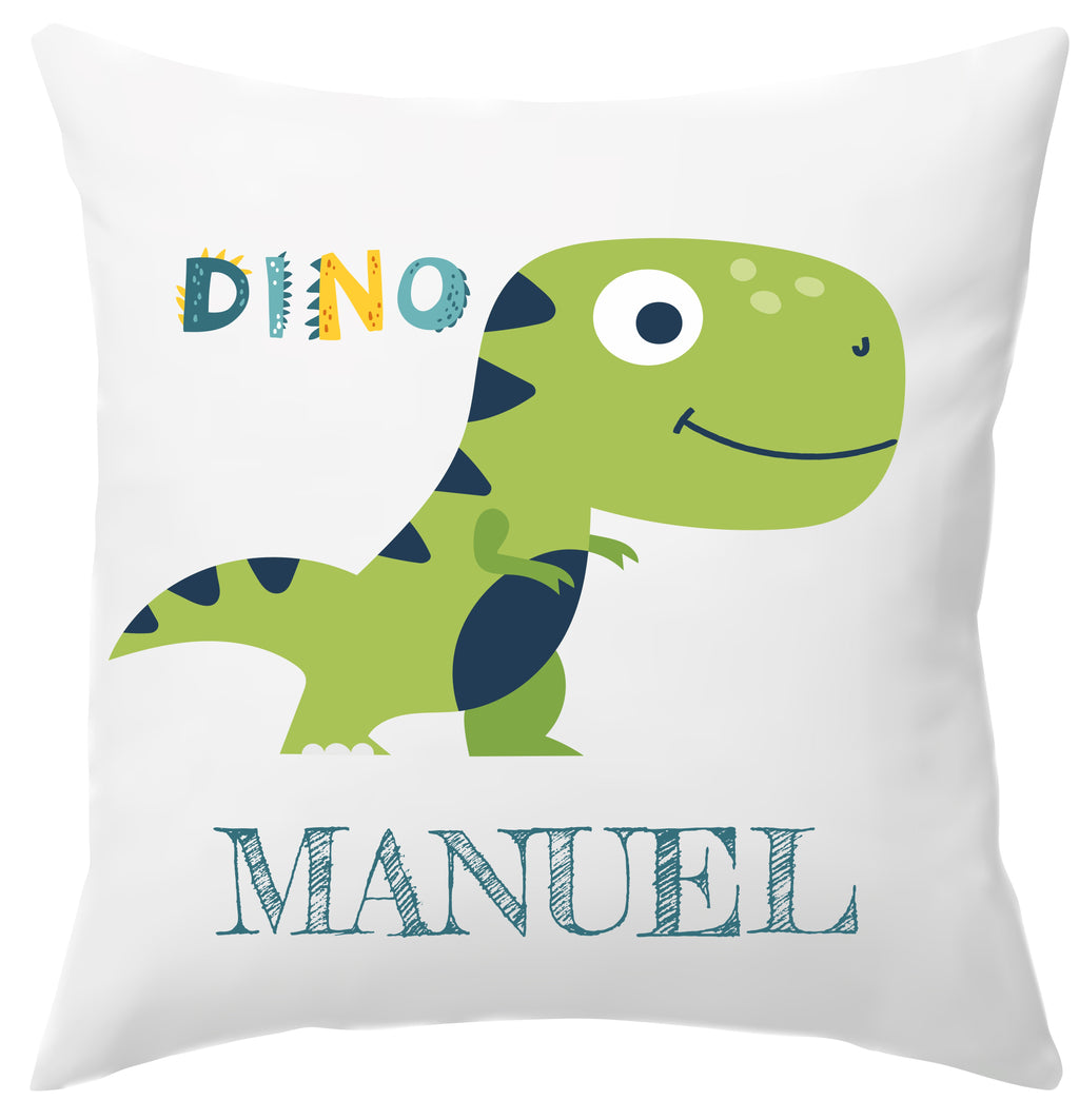 Cojín Dinosaurio Personalizado con Nombre | Regalo Bebé y Niños