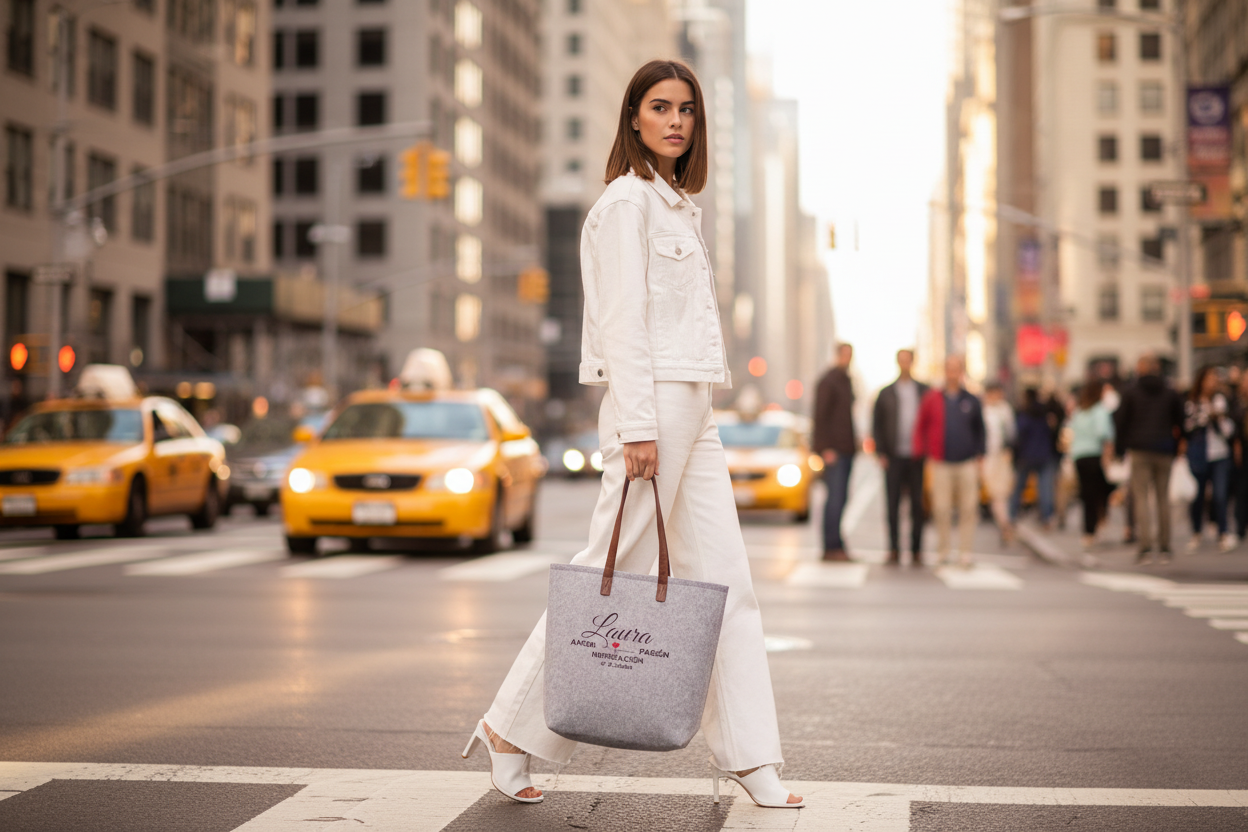 Banner Chica Ciudad con Bolso Profesora