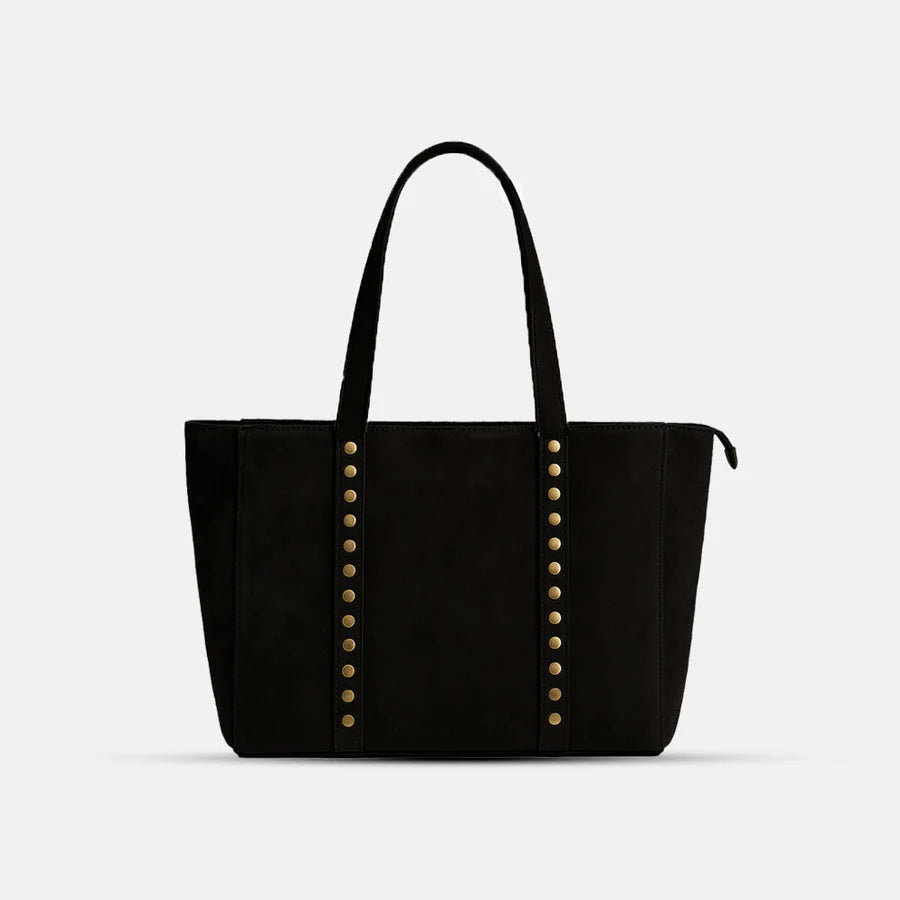 Bolso Ante con Tachuelas Personalizado con Iniciales Bordadas
