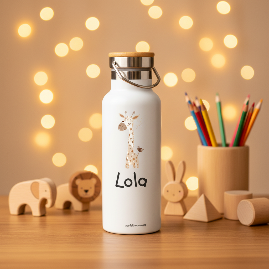 Botella Lola bokeh cuadrado