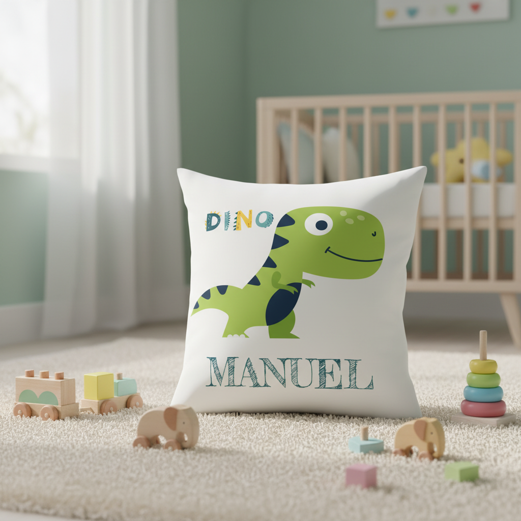 Cojín Dino Manuel - Alfombra habitación infantil