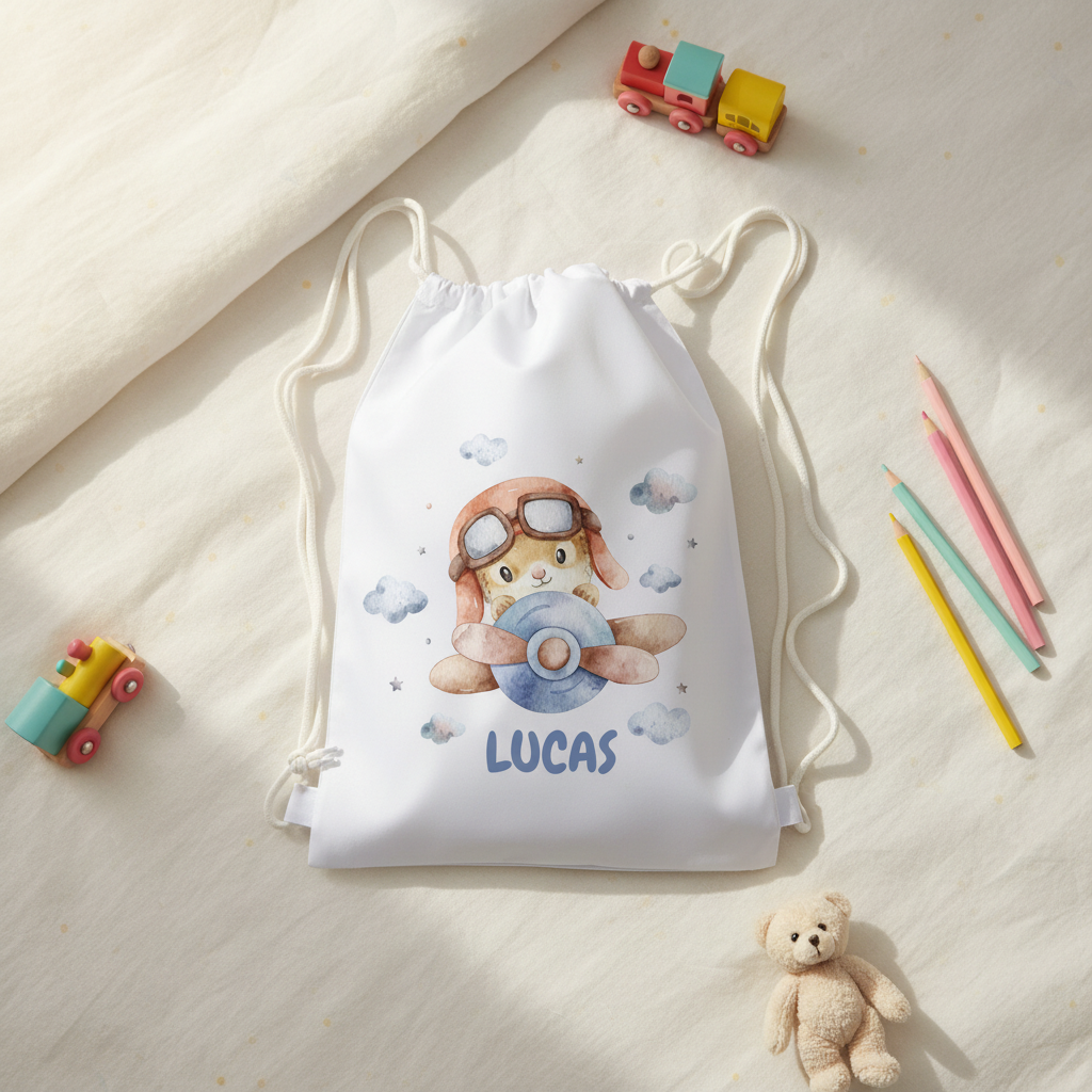 Maqueta mochila lifestyle cama