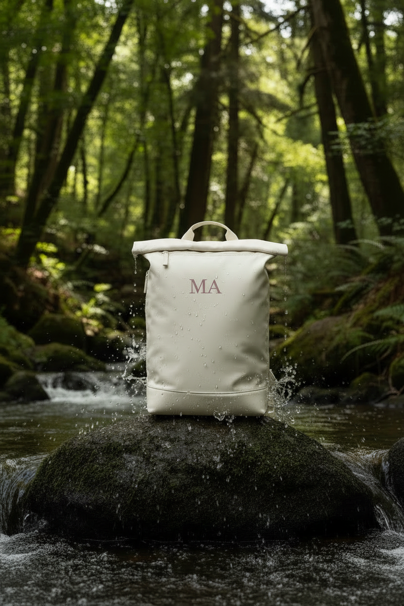 Mochila MA rosa viejo sublimada en río